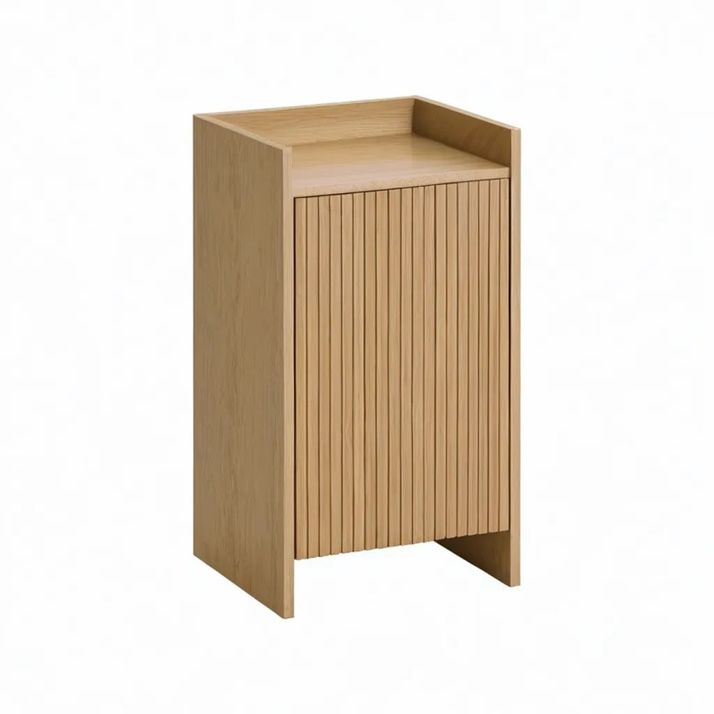 Kredens, 1 drzwi MDF kolumna bufet z naturalnego dębu platerowane 60 x 40 x 100 cm