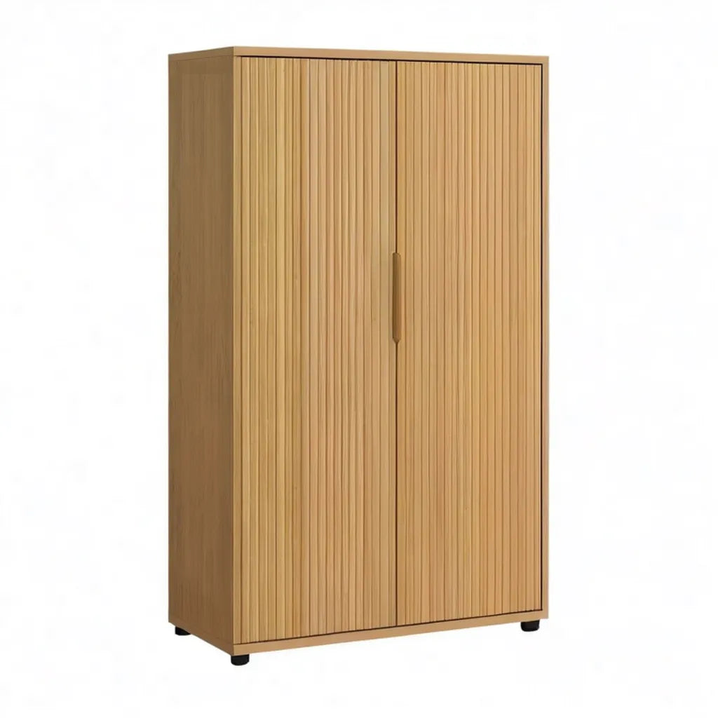 Szafka na buty, 2 drzwi naturalne prostokątne bambusowe obuwie szafka 80 x 35 x 180 cm