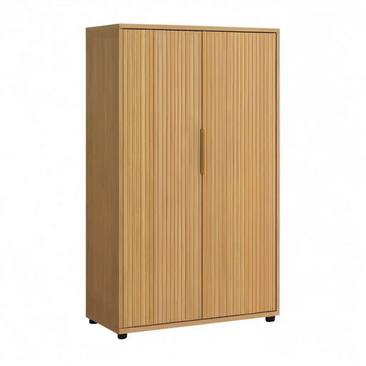 Szafka na buty, 2 drzwi naturalne prostokątne bambusowe obuwie szafka 80 x 35 x 180 cm