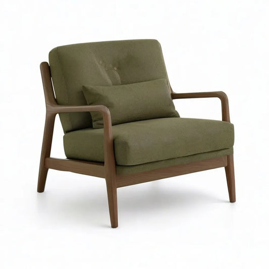 Fotel, Opancerzone fotele Opancerzone fotele pokrycia z materiału fotela z litego drewna rama zielony 75 x 85 x 90 cm